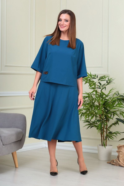 Блуза, юбка ANASTASIA MAK 885 синий - фото 3