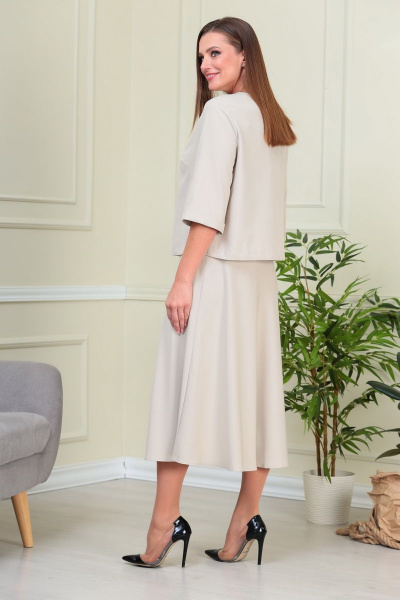 Блуза, юбка ANASTASIA MAK 885 бежевый - фото 3