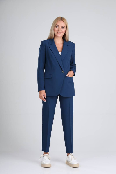 Брюки, жакет Vilena 694 синий_графит - фото 1