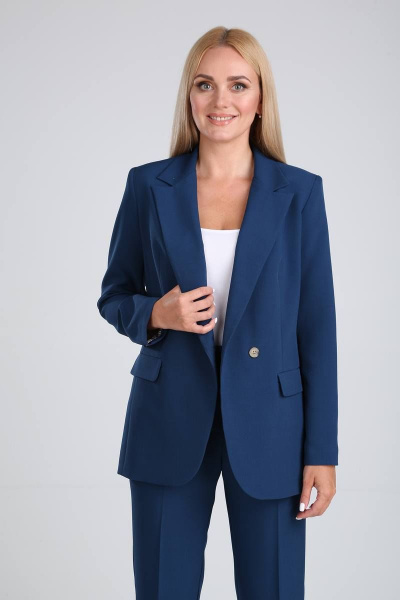 Брюки, жакет Vilena 694 синий_графит - фото 4