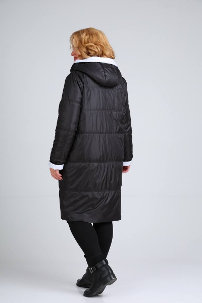 Пальто Диомант 1328 черно-белый - фото 4