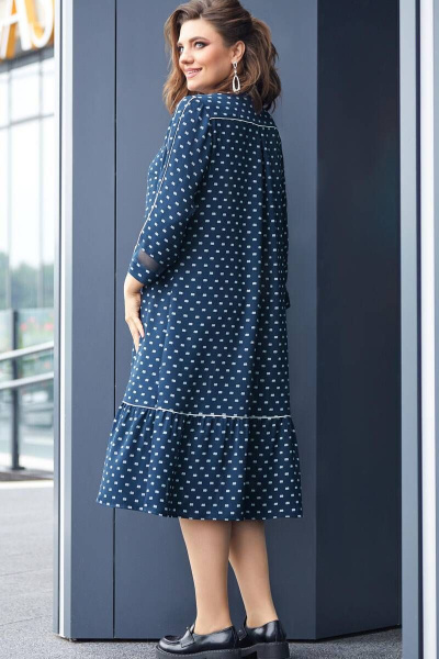 Платье Vittoria Queen 14183 синий/молочный - фото 3