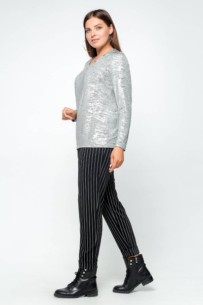 Джемпер из трикотажа на каждый день и для наряда La rouge 3184 серебро - фото 3