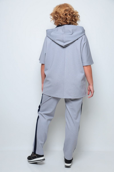 Брюки, джемпер Michel chic 1227 серый+иний - фото 4