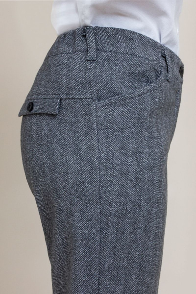 Зимние серые классические брюки с карманами Mirolia 951 серый - фото 3