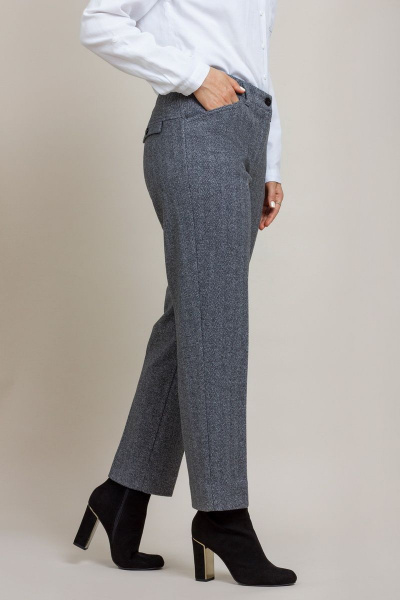 Зимние серые классические брюки с карманами Mirolia 951 серый - фото 2