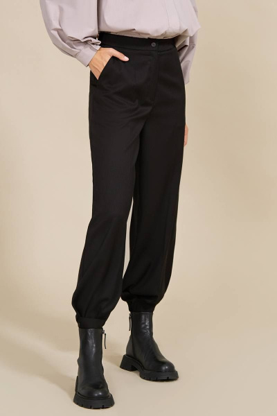 Широкие демисезонные брюки из текстиля для ежедневного стиля Rivoli 5086 - фото 1