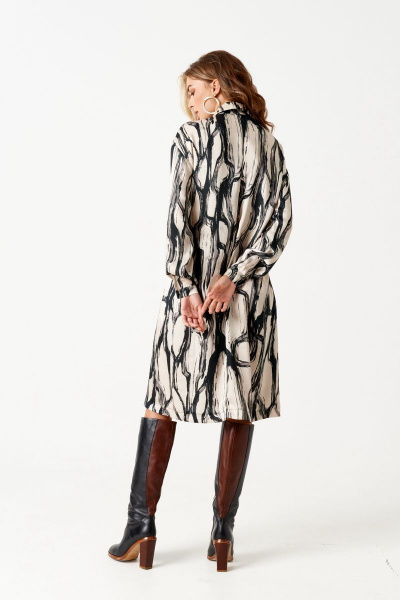 Платье ELLETTO 1848 черно-бежевый - фото 6