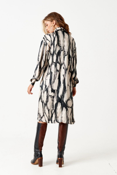 Платье ELLETTO 1848 черно-бежевый - фото 5