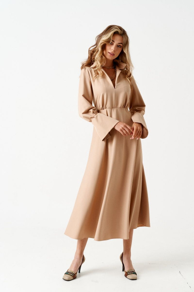 Платье ELLETTO 1850 бежевый - фото 5