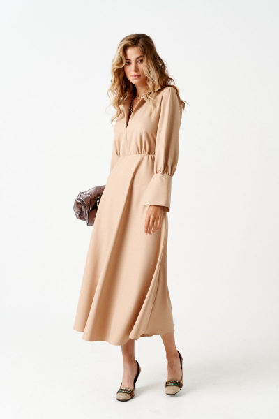 Платье ELLETTO 1850 бежевый - фото 4