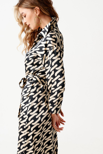 Платье ELLETTO 1853 черно-бежевый - фото 13