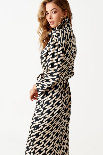 Платье ELLETTO 1853 черно-бежевый - фото 12