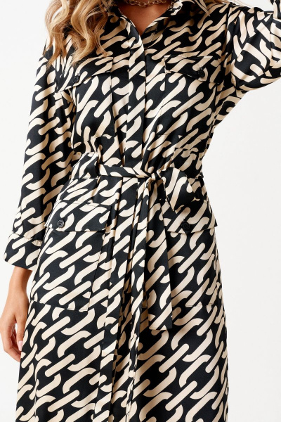 Платье ELLETTO 1853 черно-бежевый - фото 11