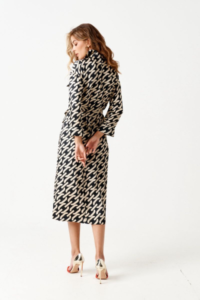 Платье ELLETTO 1853 черно-бежевый - фото 5