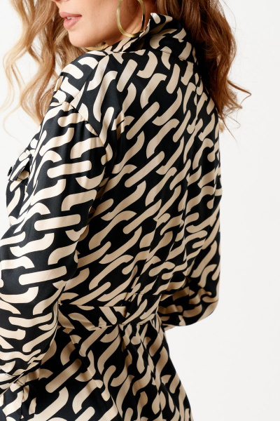 Платье ELLETTO 1853 черно-бежевый - фото 3