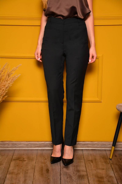 Брюки деловые с классическим кроем из шерстяной ткани LM КТ5360 - фото 5