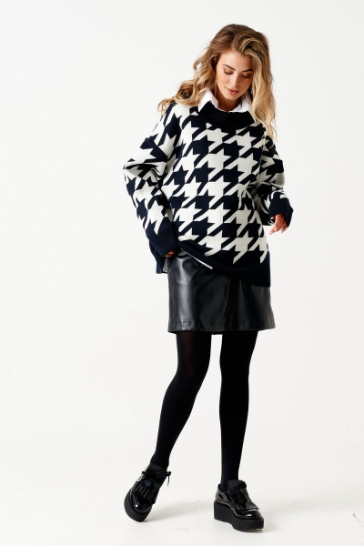 Джемпер ELLETTO 3499 черно-белый - фото 23