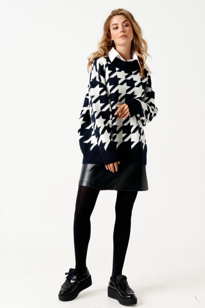 Джемпер ELLETTO 3499 черно-белый - фото 22