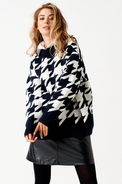 Джемпер ELLETTO 3499 черно-белый - фото 20