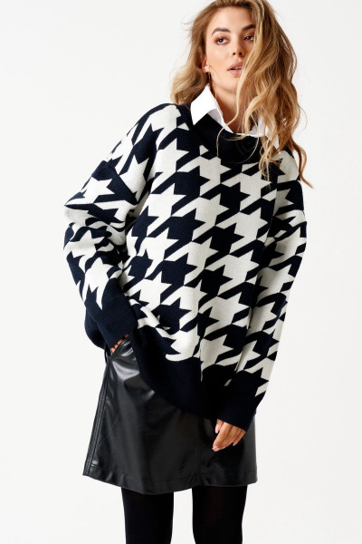 Джемпер ELLETTO 3499 черно-белый - фото 17