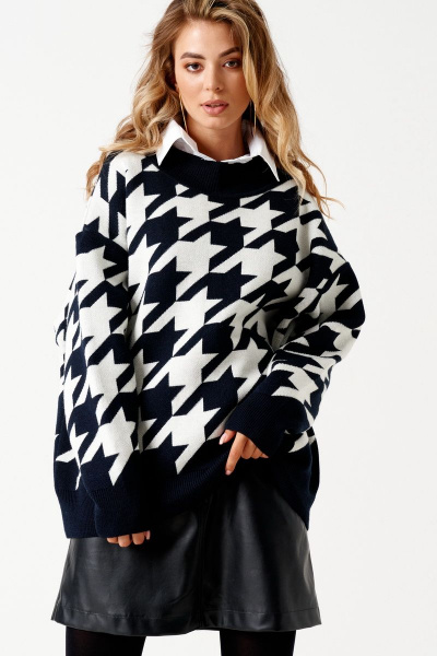 Джемпер ELLETTO 3499 черно-белый - фото 15