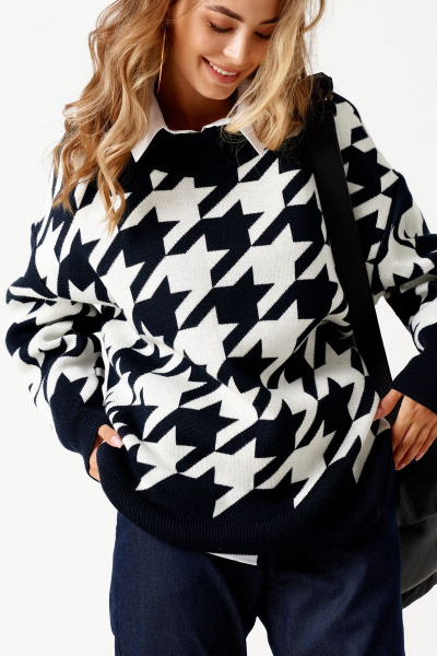 Джемпер ELLETTO 3499 черно-белый - фото 4