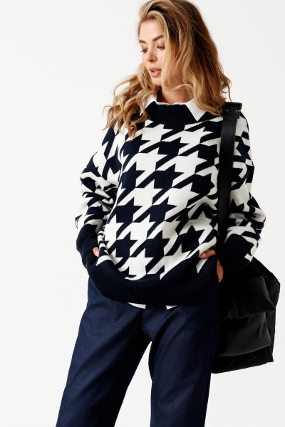 Джемпер ELLETTO 3499 черно-белый - фото 12