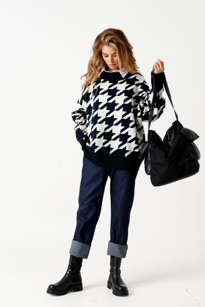 Джемпер ELLETTO 3499 черно-белый - фото 11