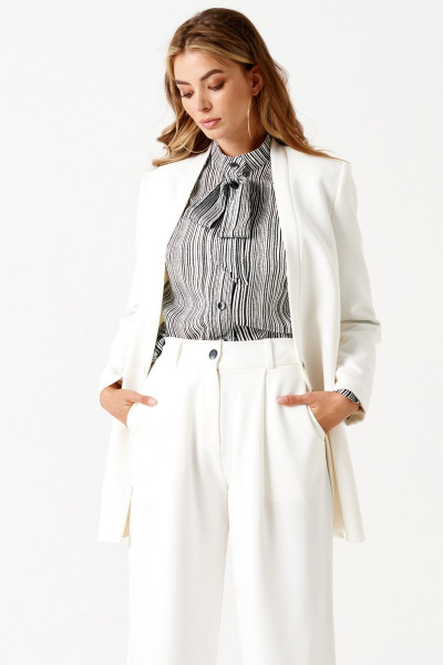 Брюки ELLETTO 2206 белый - фото 5