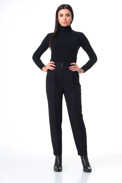 Брюки, пальто, водолазка T&N 7085 бордо+черный - фото 2