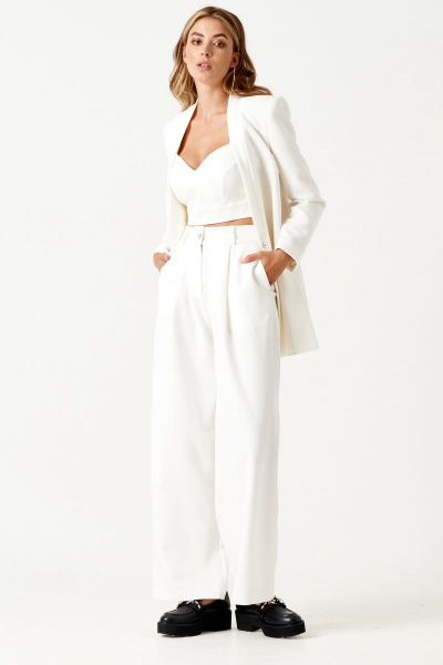 Брюки, жакет, топ ELLETTO 5155 белый - фото 12