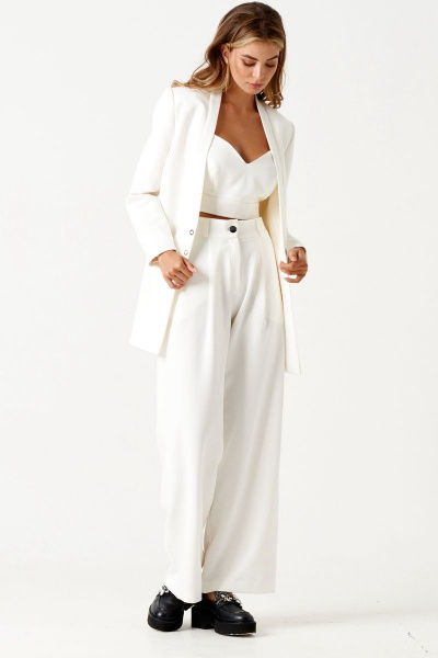 Брюки, жакет, топ ELLETTO 5155 белый - фото 4