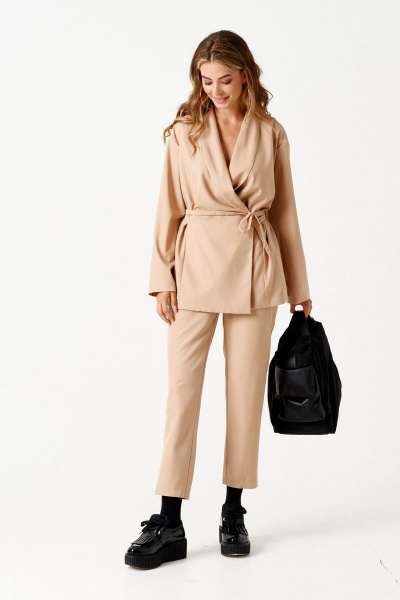 Брюки, жакет ELLETTO 5150 бежевый - фото 6