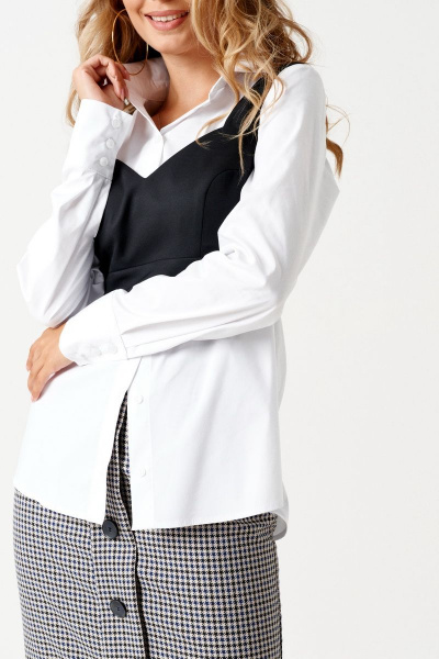 Блуза ELLETTO 3506 белый - фото 7