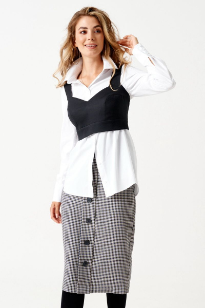 Блуза ELLETTO 3506 белый - фото 1