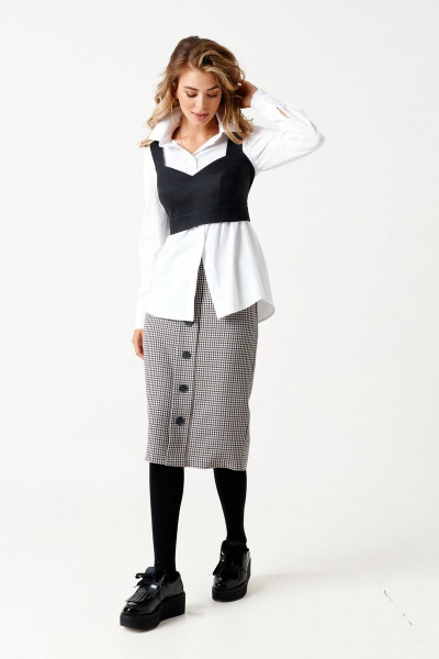 Блуза ELLETTO 3506 белый - фото 5