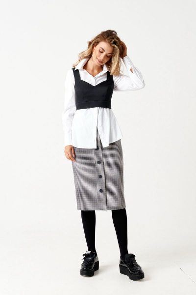 Блуза ELLETTO 3506 белый - фото 3