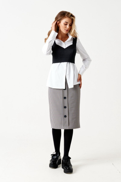 Блуза ELLETTO 3506 белый - фото 2