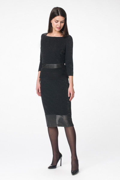 Джемпер, юбка Stilville 1584 черный - фото 2