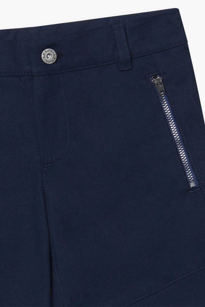 Брюки с карманами, заниженная посадка из хлопка Bell Bimbo 213156 т.синий - фото 2