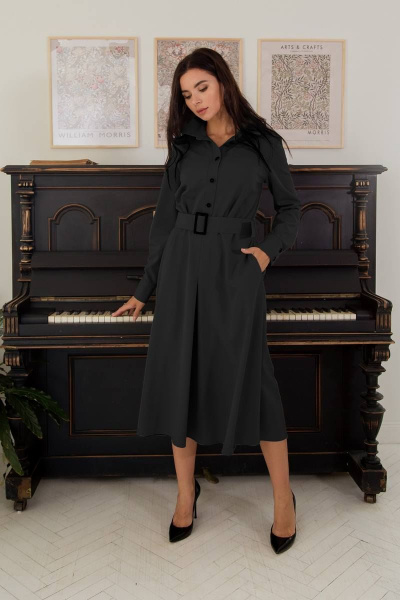 Платье LadisLine 1384 черный - фото 1