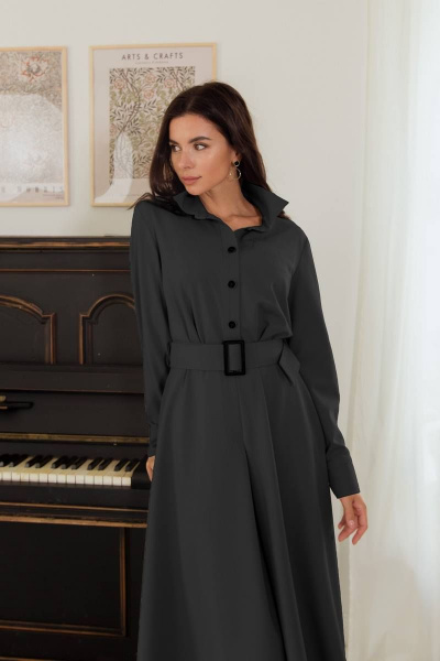 Платье LadisLine 1384 черный - фото 2