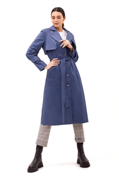 Тренч FOXY FOX 1290 индиго - фото 2