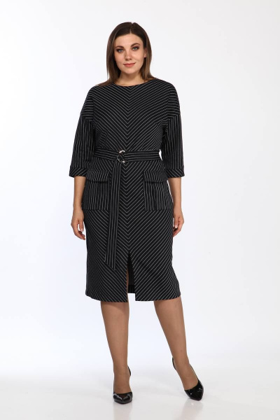 Платье Lady Style Classic 1563/1 черный_с_белым - фото 1