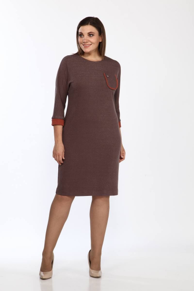 Платье Lady Style Classic 1987 кофейный - фото 1