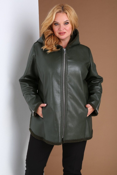 Дубленка Celentano 1905.2 перламутрово-зеленый - фото 11