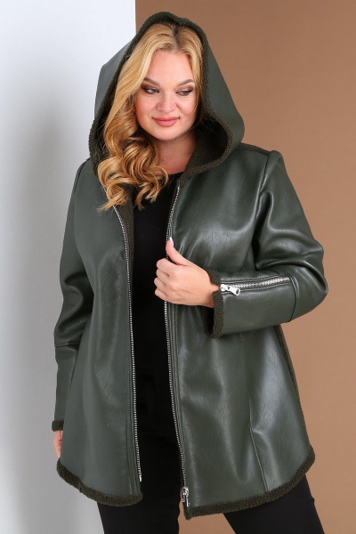 Дубленка Celentano 1905.2 перламутрово-зеленый - фото 8