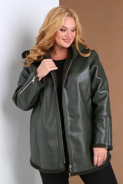 Дубленка Celentano 1905.2 перламутрово-зеленый - фото 7