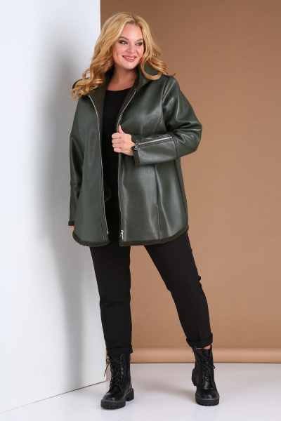 Дубленка Celentano 1905.2 перламутрово-зеленый - фото 3